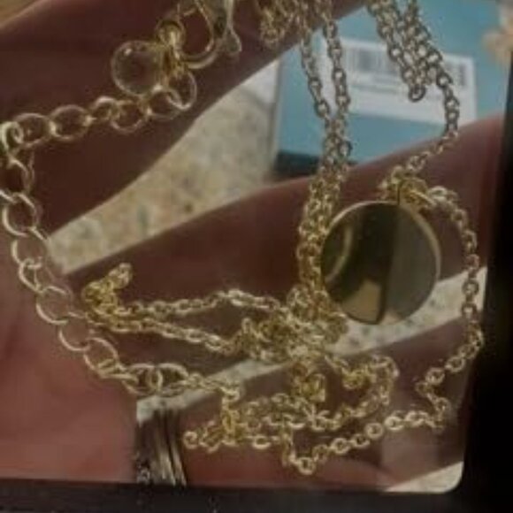 Neiman Marcus 14k Gold Plated Baseball Pendant Necklace - Picture 5 of 6